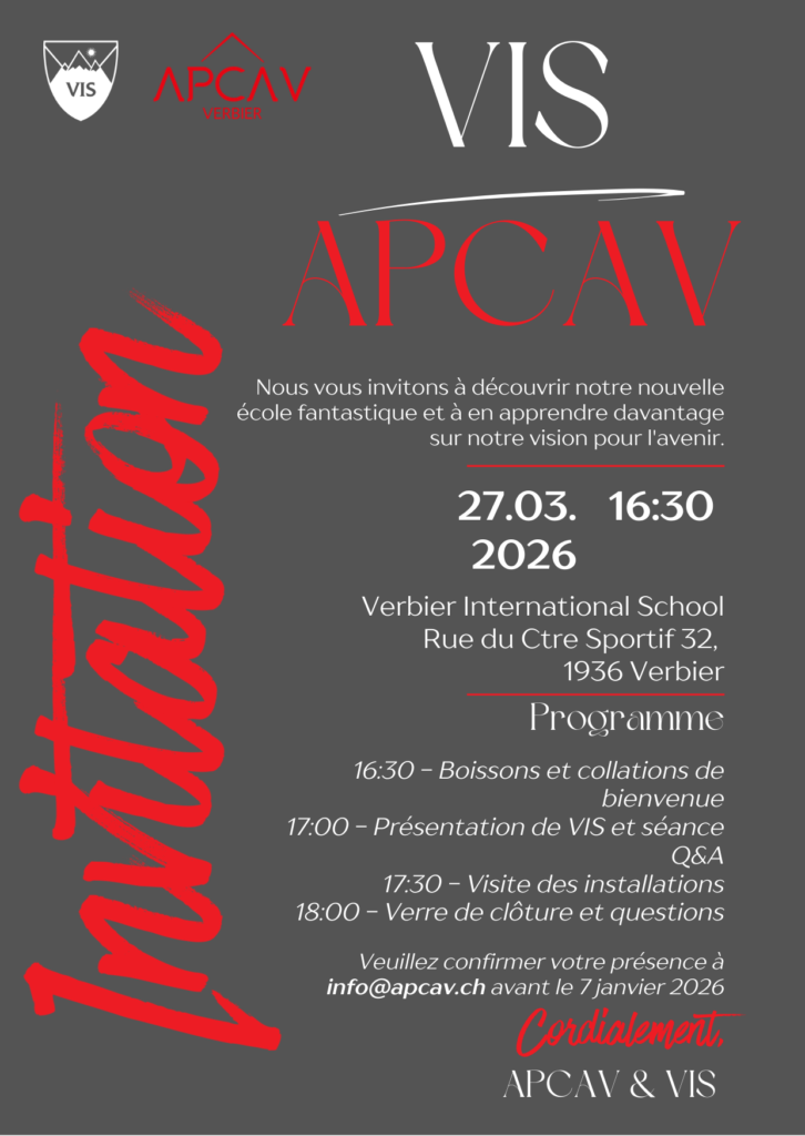 NOUVELLE DATE – Invitation à visiter la Verbier International School